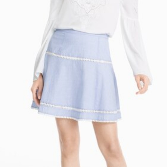 White House Black Market Dresses & Skirts - WHBM chambray soft skirt
